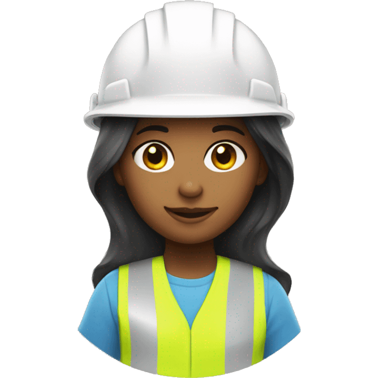 Girl with construction helmet emoji