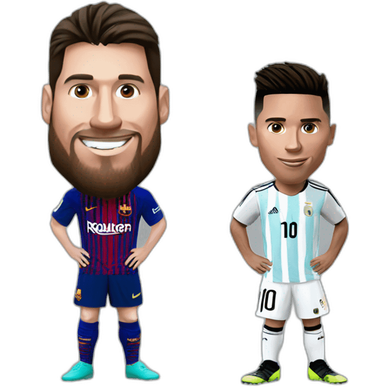 Messi with Ronaldo  emoji