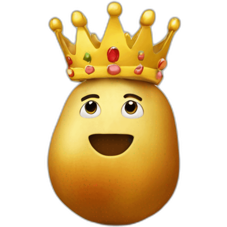 Une patate avec une couronne emoji