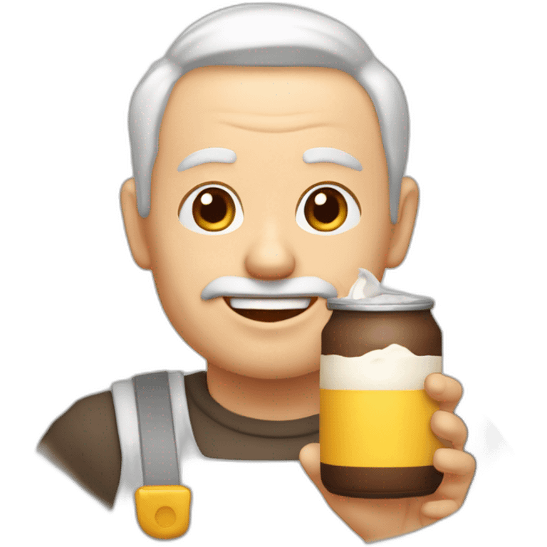 Père avec une brique de lait emoji