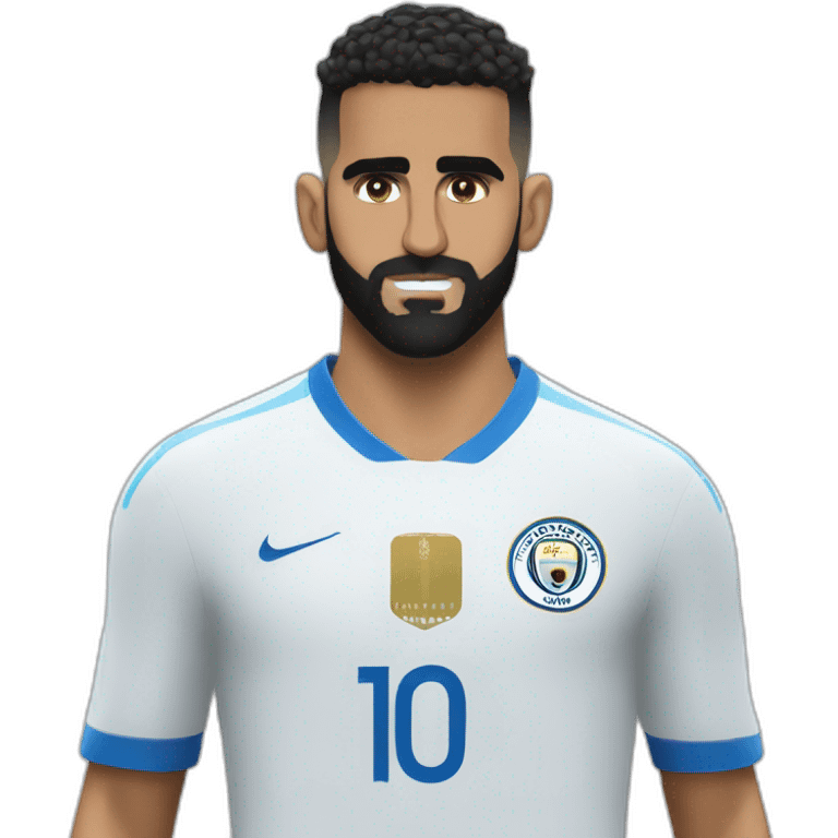 mahrez with world cup standing up emoji