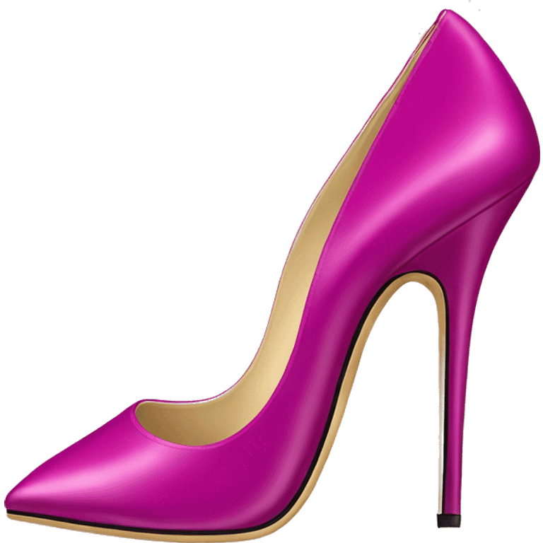 Realistic isolated top view of a pair of Jimmy Choo magenta stiletto high heel shoes. emoji