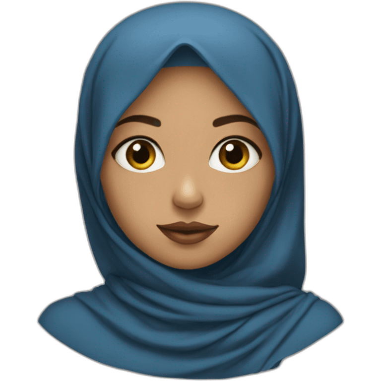 fille-hijab-yeux bleus emoji