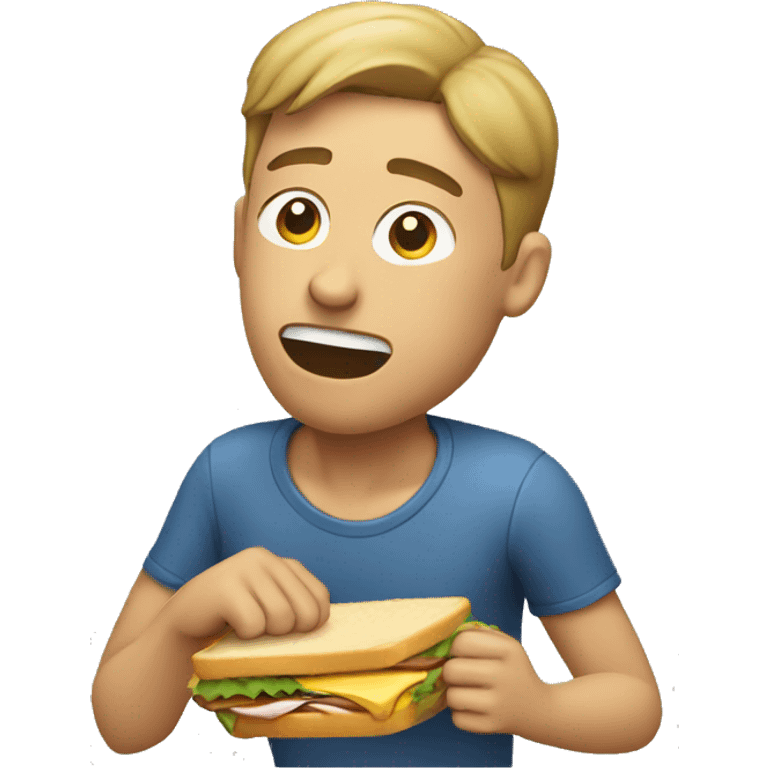 Man eating a sandwich  emoji