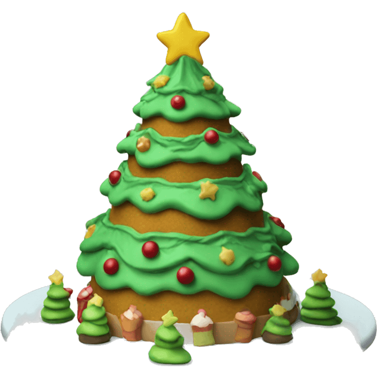 Christmas tree cake emoji