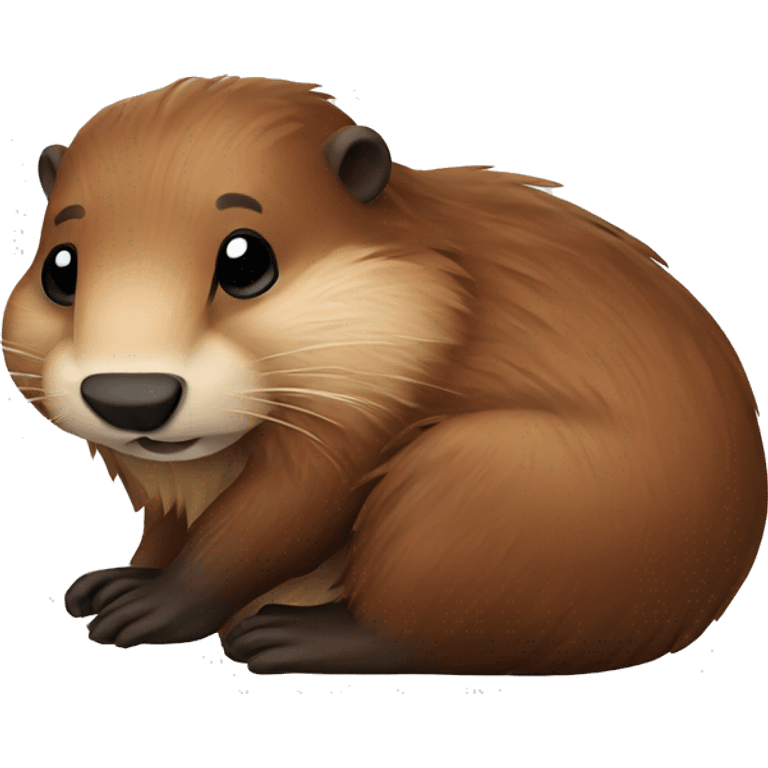 Beaver relaxing emoji