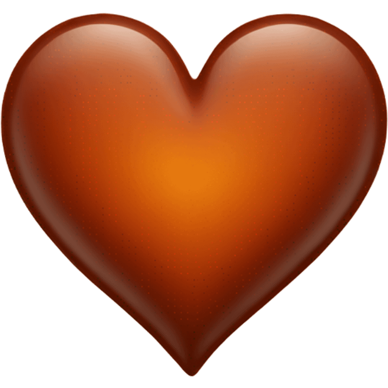 Shiny Burnt sienna heart emoji