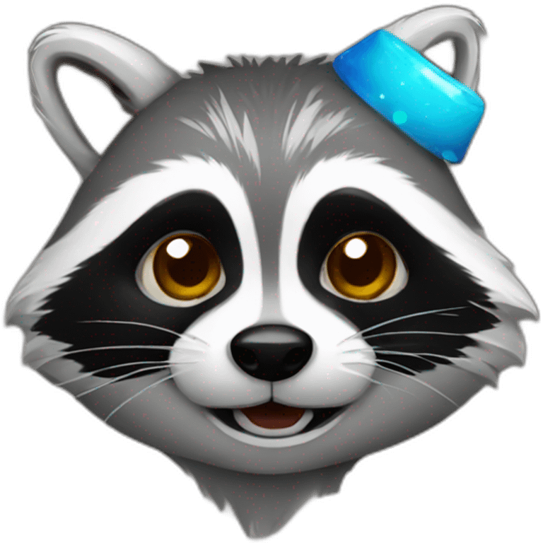 Party raccoon emoji