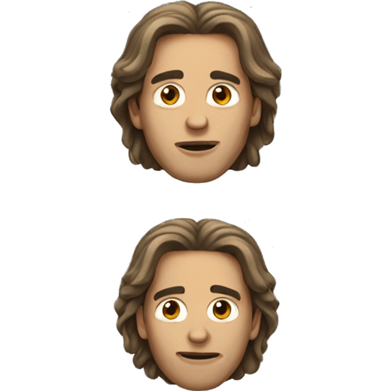 Men with long hair emoji