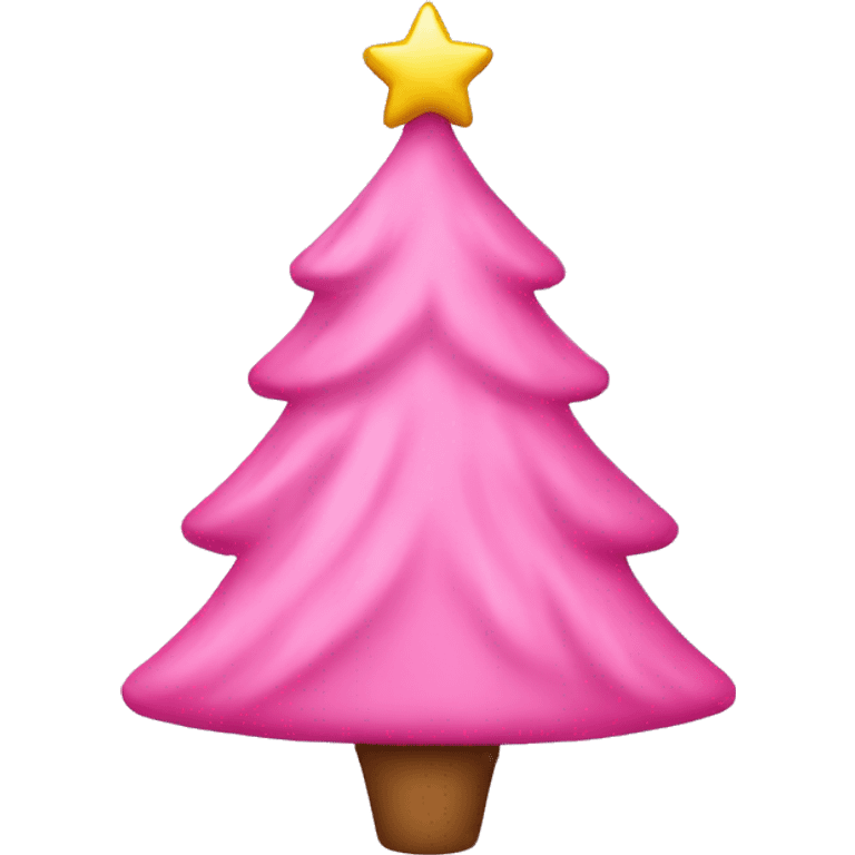 pink christmas tree with pink bows emoji