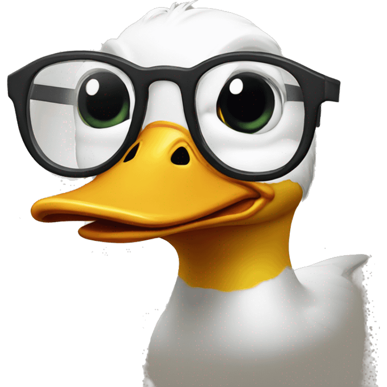 Duck glasses emoji