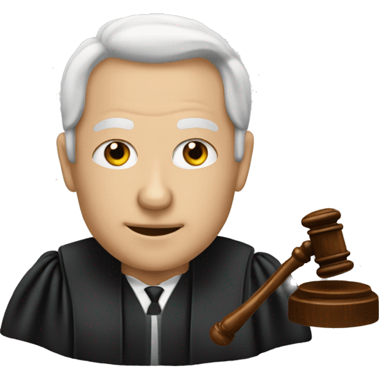 judge with a gavel emoji