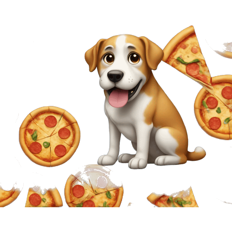 dog with pizza emoji