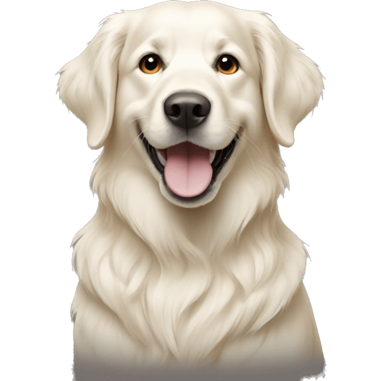 White golden retriever emoji