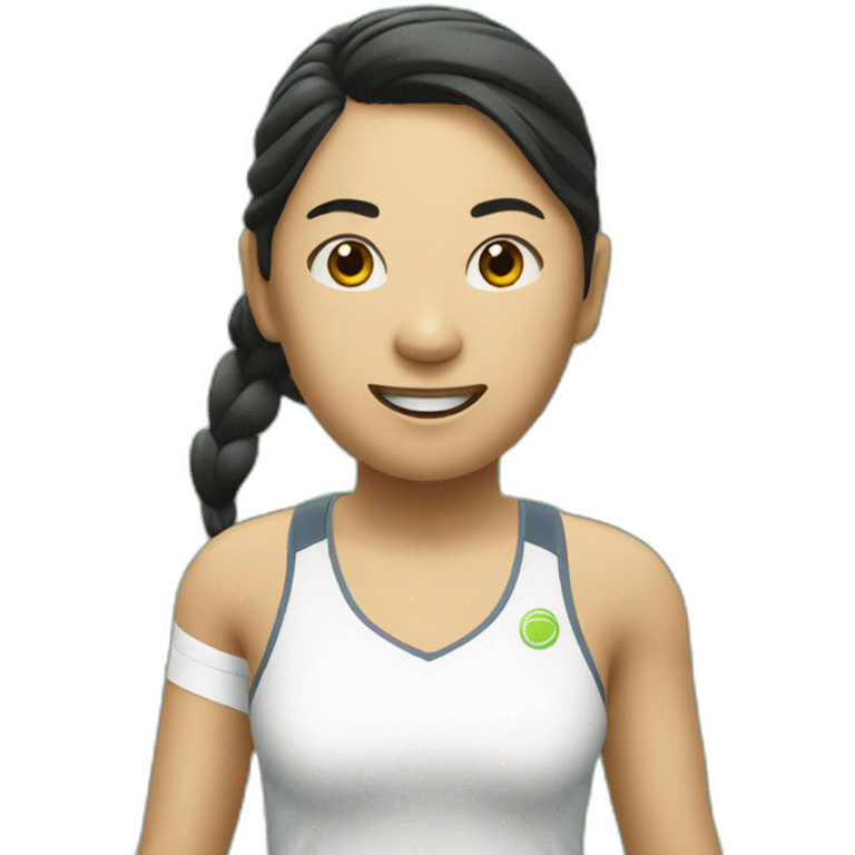 asian tennis player emoji