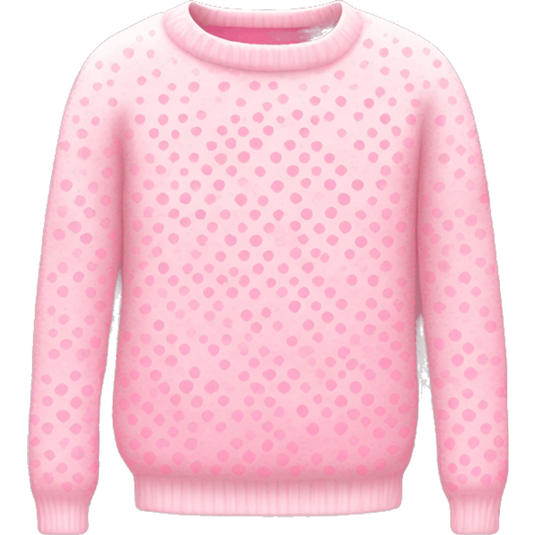 Cute pink and white sweater with light pink dots emoji