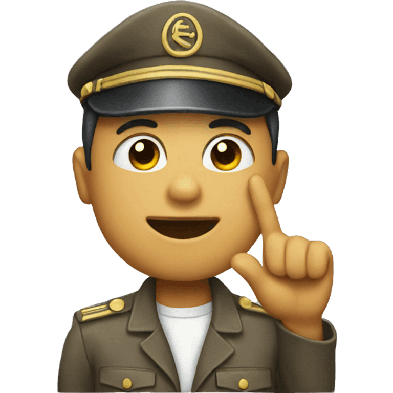 Emoji with a salute  emoji