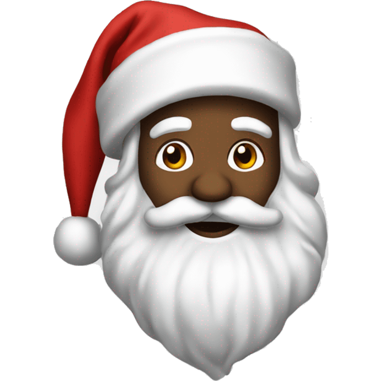 Santa Clause in black emoji