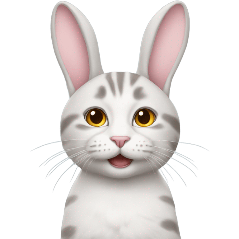 Cat with bunny ears emoji