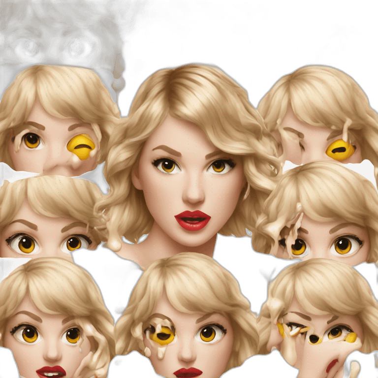 taylor-swift-selfie-milk-on-face-dripping emoji