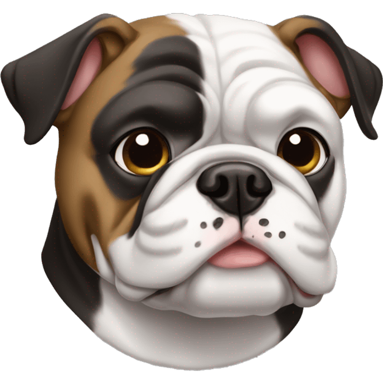 Bulldog francês preto e branco  emoji