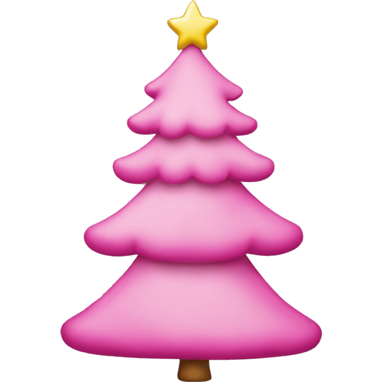 Pink Christmas tree  with out star and pink ornaments  emoji