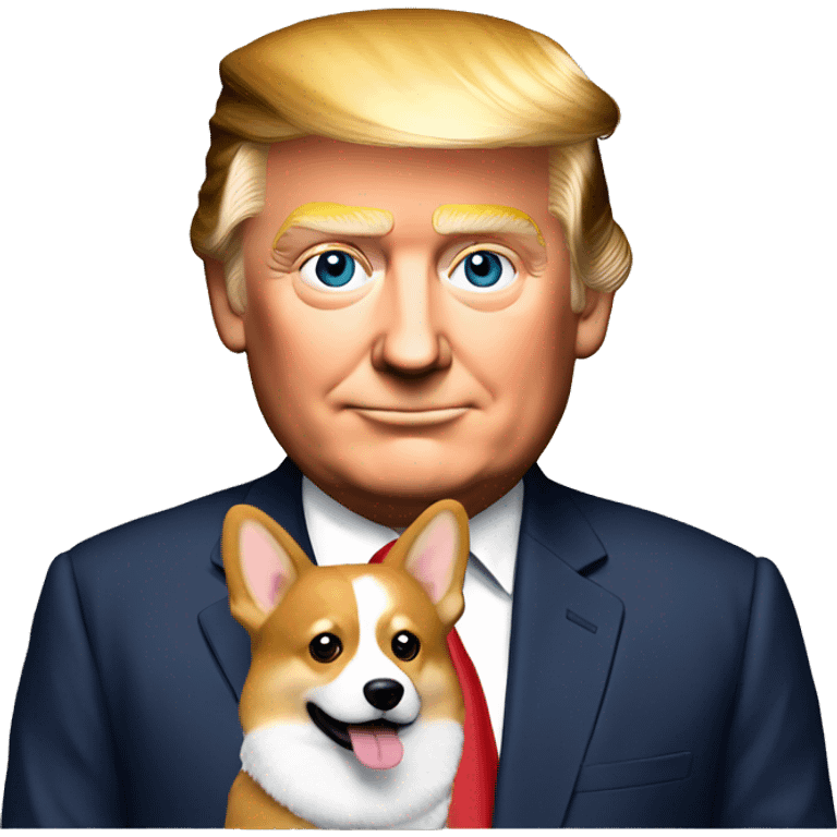 trump with a corgi emoji