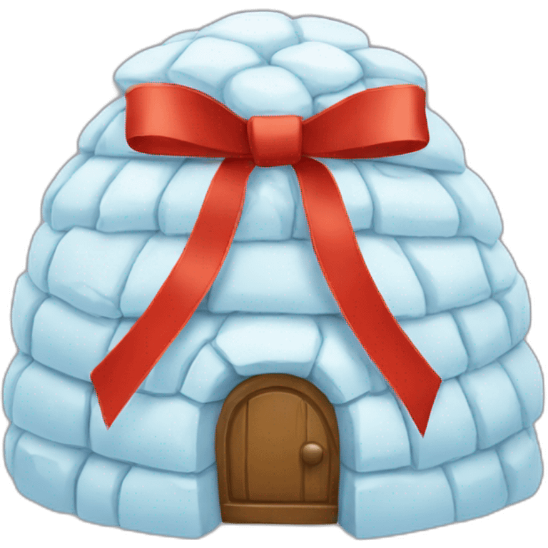 igloo decorated ribbon emoji