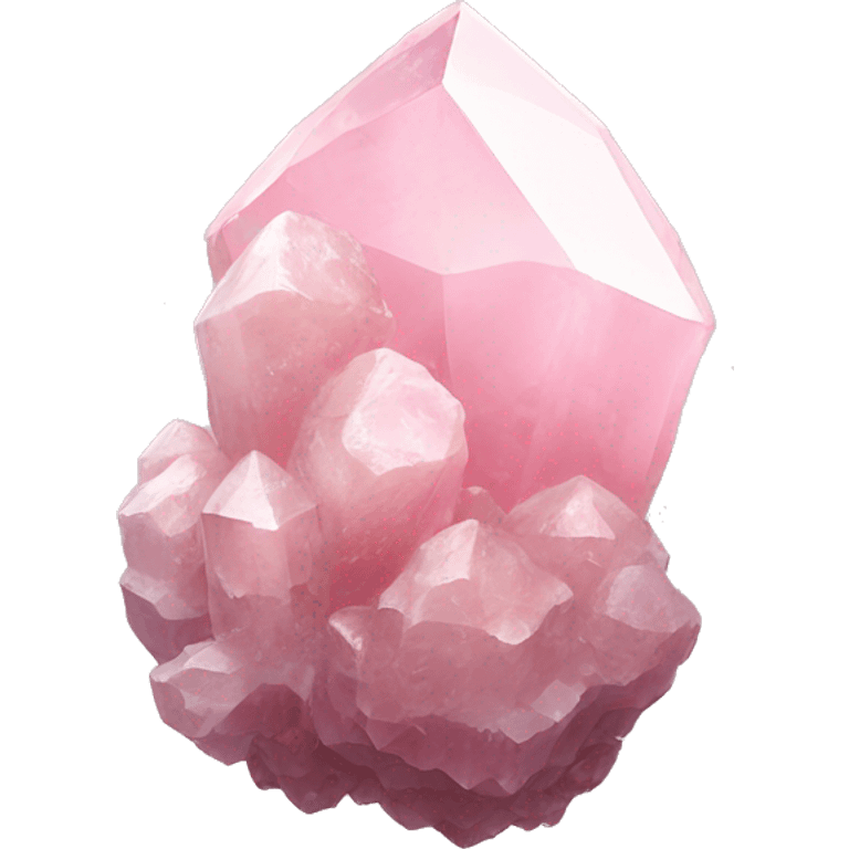 Light pink quartz crystal cluster  emoji