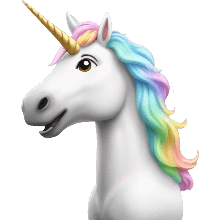 Unicorn waving hello emoji