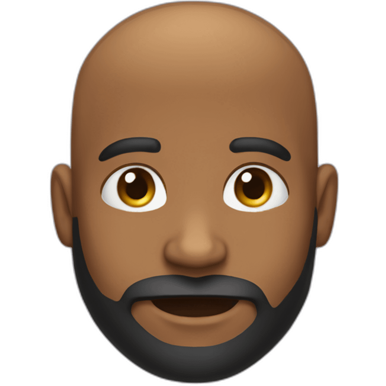 Afro-américain beard bald emoji