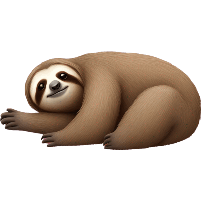 Sloth sleeping in a pink bed emoji