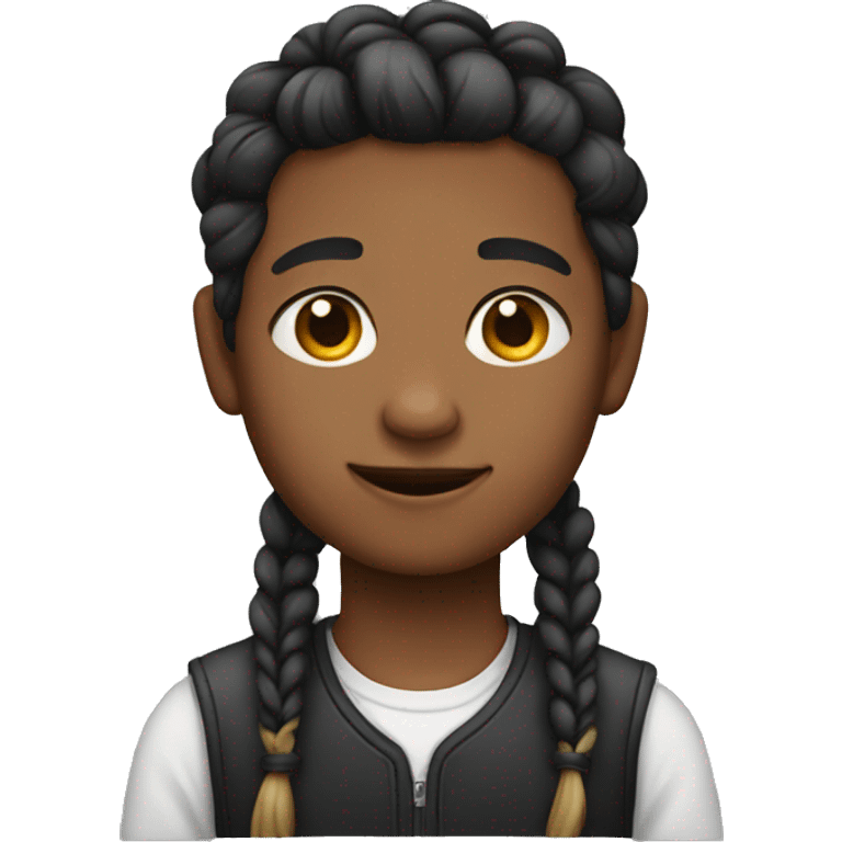 Boy with pigtails emoji