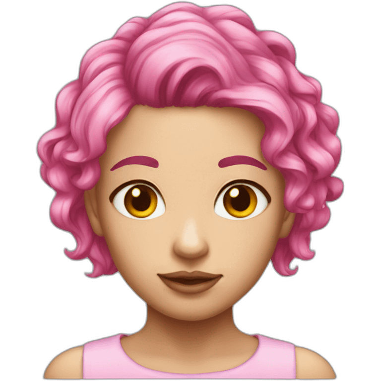 very-ugly-girl-pink-hair emoji