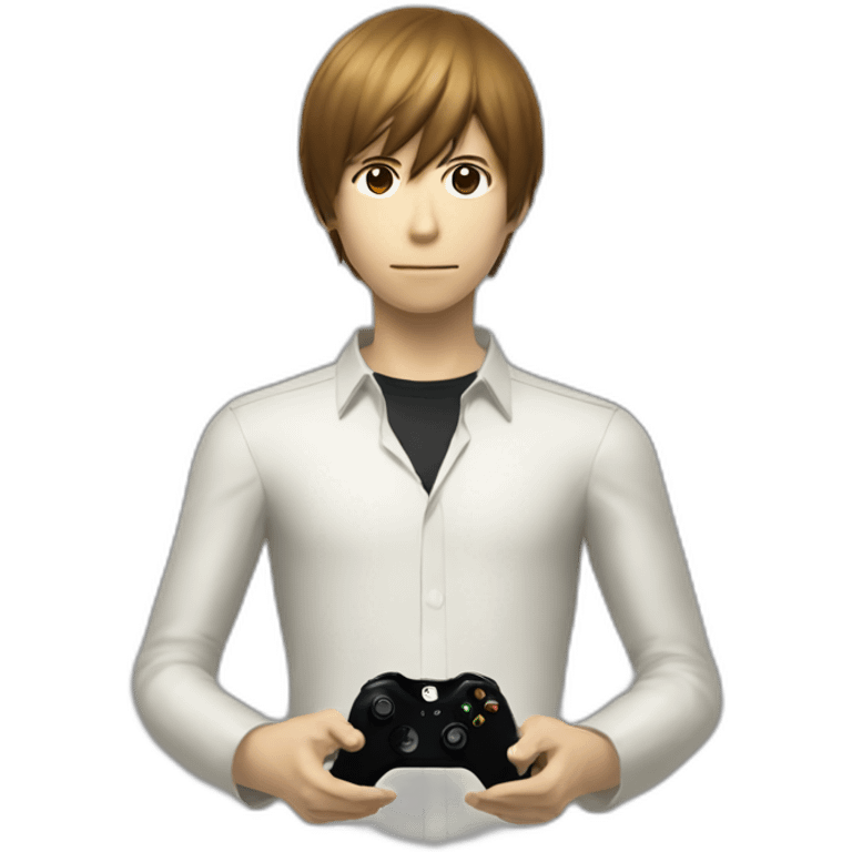 Yagami light holding xbox controller emoji