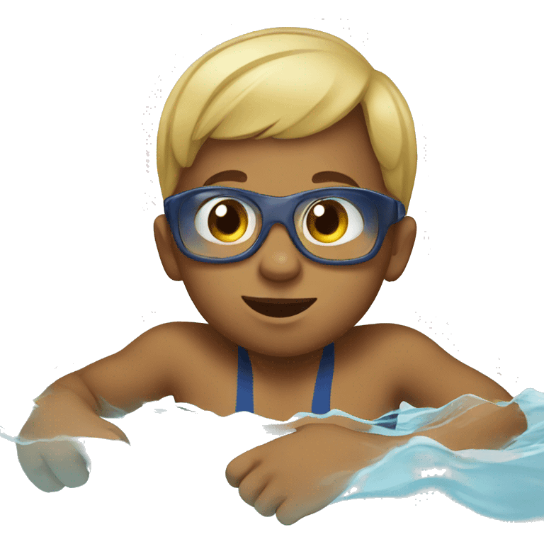 Toddler swimming emoji