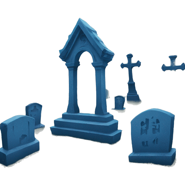 Blue graveyard emoji