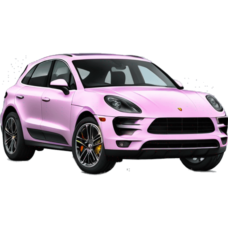 electric porsche macan in the colour provence emoji