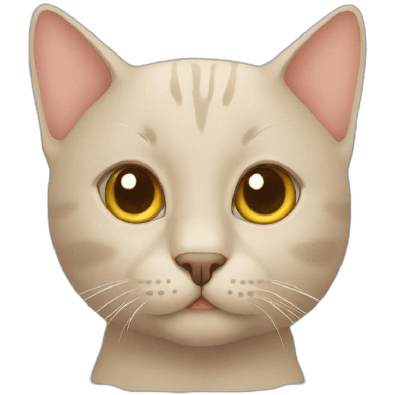 The bald cat emoji