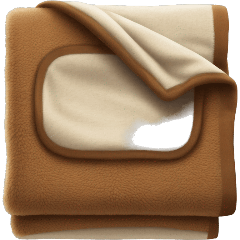 cozy brown blanket folded emoji