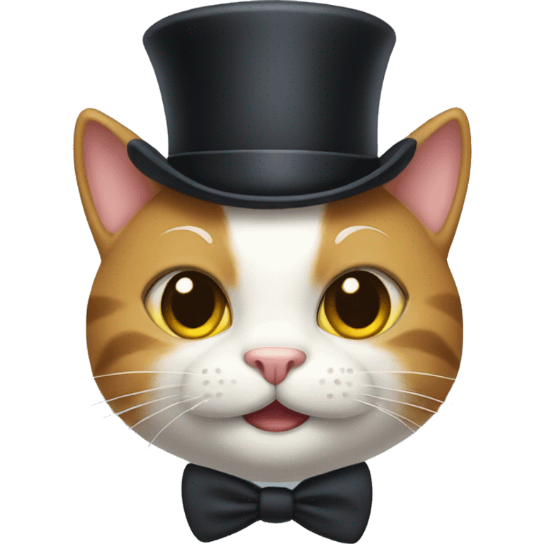 Cat with a top hat emoji