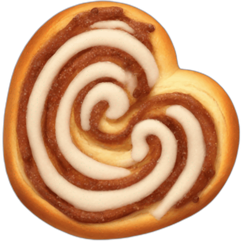 cinnamon bun heart emoji