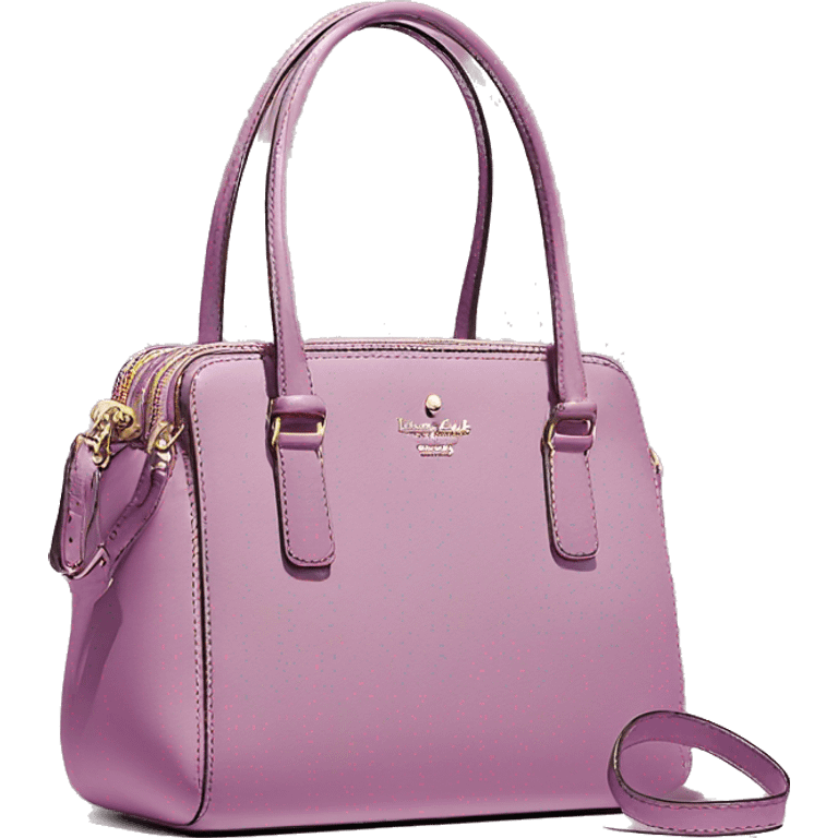 Realistic sugar plum color kate spade satchel purse.  emoji