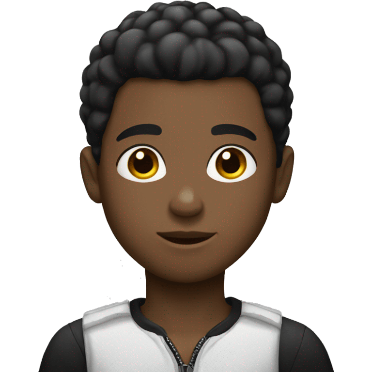 buzz cut black hair boy emoji