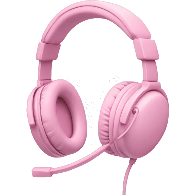 pastel pink gaming headset with microphone  emoji