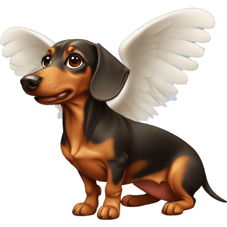 Dachshund with wings emoji