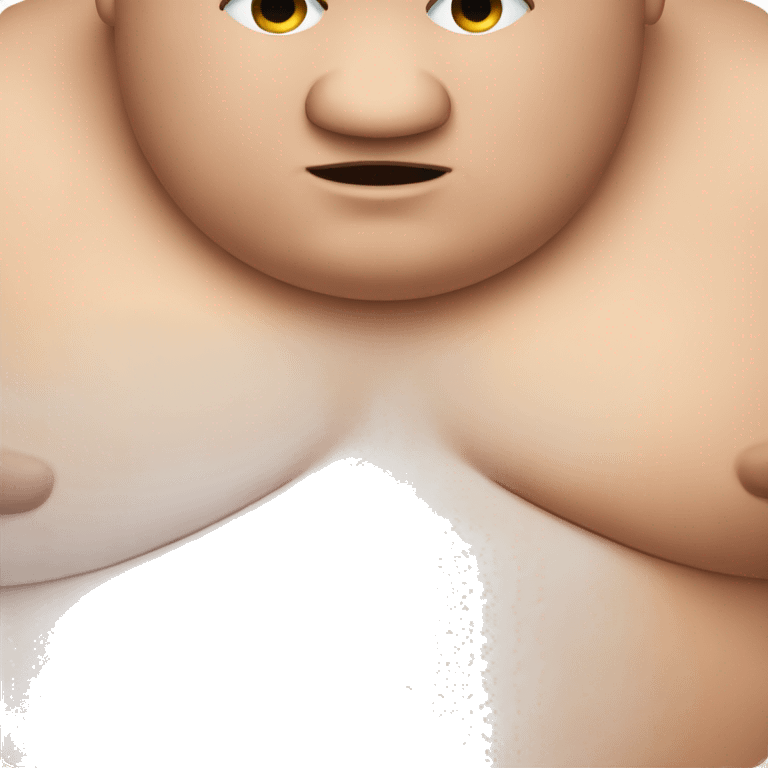 Shirtless fat man emoji