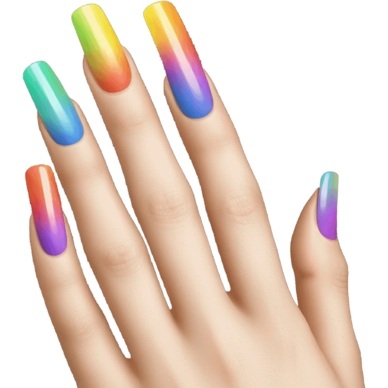 Rainbow nails emoji