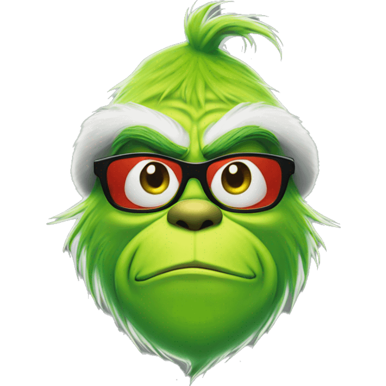 Grinch with sunglasses emoji