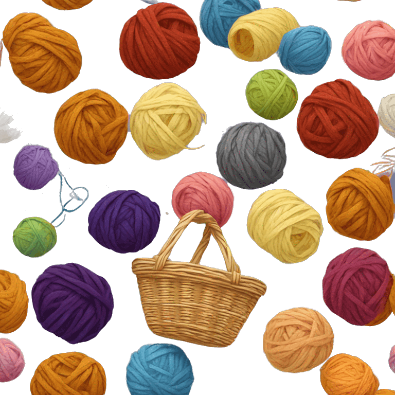 A basket of yarn emoji